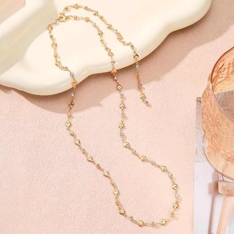 KURTCB Rhinestone Necklace for Women Boho Long Y Lariat Necklace Colorful Summer Beach Jewelry - Image 3